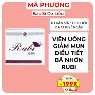 [CHÍNH HÃNG] Viên uống hỗ trợ làm đẹp da Rubi GSV