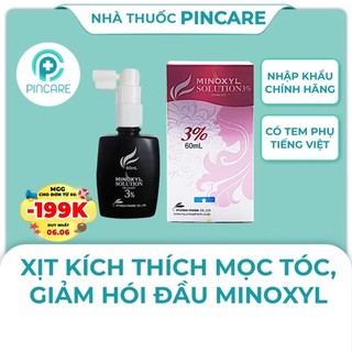 Xịt mọc tóc Minoxyl 3% 60ml ngừa rụng tóc, kích thích mọc tóc - Hàng chính hãng - Nhà thuốc Pincare