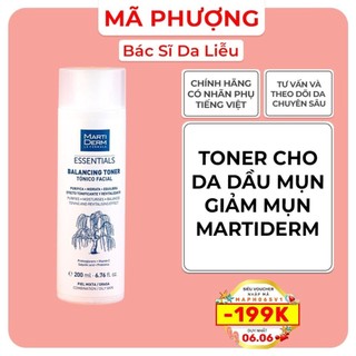 [CHÍNH HÃNG] Nước Cân Bằng Làm Sạch Chứa BHA & Prebiotics MartiDerm Essentials Balancing Toner 200ml