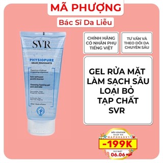 Sữa rửa mặt  SVR Physiopure Gelee moussante cho da nhạy cảm - Hàng Chính Hãng - Dược mỹ phẩm bác sĩ Mã Phượng
