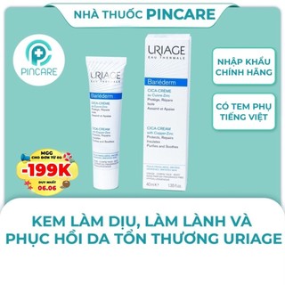 Kem dưỡng ẩm phục hồi da Uriage Bariéderm Repairing Cica-Cream 40ml - Hàng chính hãng - Nhà thuốc PinCare