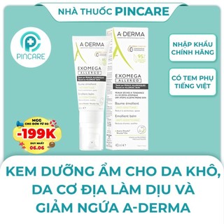 Kem dưỡng ẩm cho da khô Aderma Exomega Control 50ml - Hàng chính hãng - Nhà thuốc PinCare