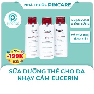 Sữa dưỡng thể Eucerin pH5 Lotion 250ml cho da nhạy cảm - Hàng chính hãng - Nhà thuốc PinCare