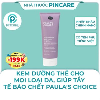 Kem dưỡng thể tẩy tế bào chết chứa 10% AHA Paula's Choice Skin Revealing Body Lotion 10% AHA-Hàng chính hãng-PinCare