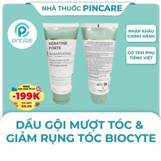 Dầu gội phục hồi tóc BioCyte Keratine Forte Shampooing 200ml giúp mượt tóc & giảm rụng tóc - Hàng chính hãng - Nhà Thuốc
