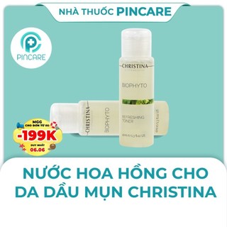 Nước hoa hồng cho da dầu mụn Christina Biophyto Refreshing Toner 40ml-Toner, Nước cân bằng da-Hàng chính hãng-PinCare