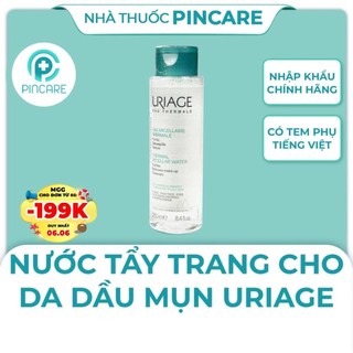 Nước tẩy trang cho da dầu mụn Uriage Eau Micellaire Thermale PMG 250ml (màu xanh) - Nhà thuốc PinCare
