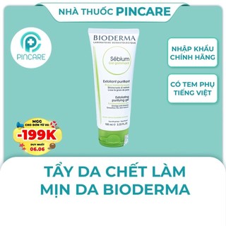 Tẩy da chết Bioderma Sebium Gel Gommant 100ml cho da dầu mụn - Hàng chính hãng - Nhà thuốc PinCare
