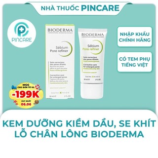 Kem dưỡng kiềm dầu, se khít lỗ chân lông Bioderma xanh Sebium Pore Refiner 30ml - Hàng chính hãng - Nhà Thuốc PinCare