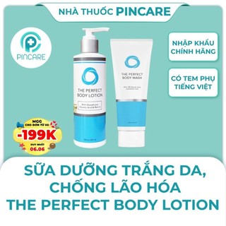 Dưỡng thể trắng da The Perfect Body Lotion 237ml, Sữa tắm The Perfect Body Wash - Hàng chính hãng - Nhà thuốc PinCare