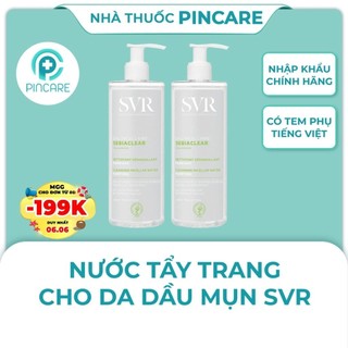 Nước tẩy trang cho da dầu mụn SVR Sebiaclear Eau Micellaire - Hàng chính hãng - Nhà Thuốc PinCare
