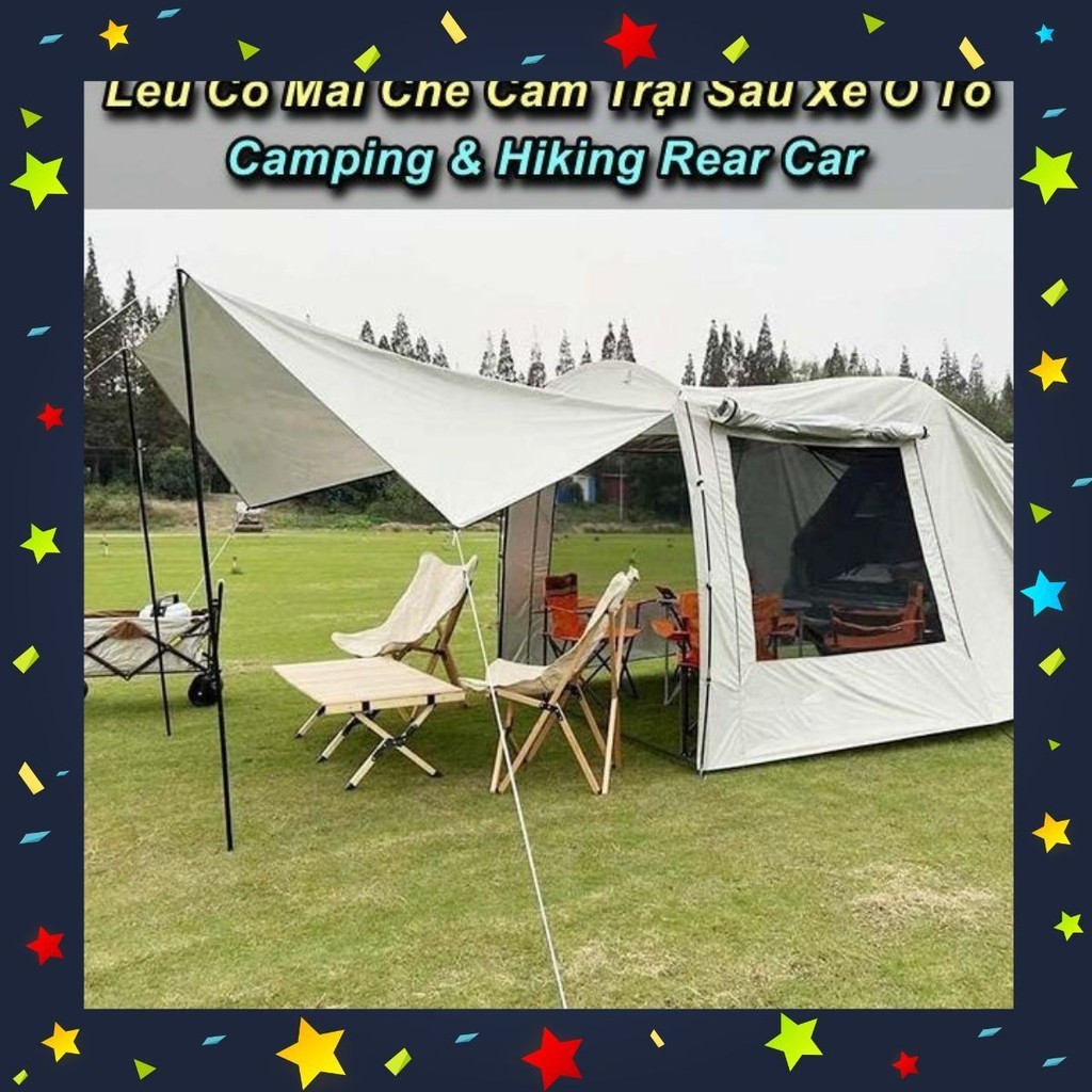 Lều Có Mái Che Cắm Trại Sau Xe Ô Tô Camping & Hiking Rear Car Cao Cấp