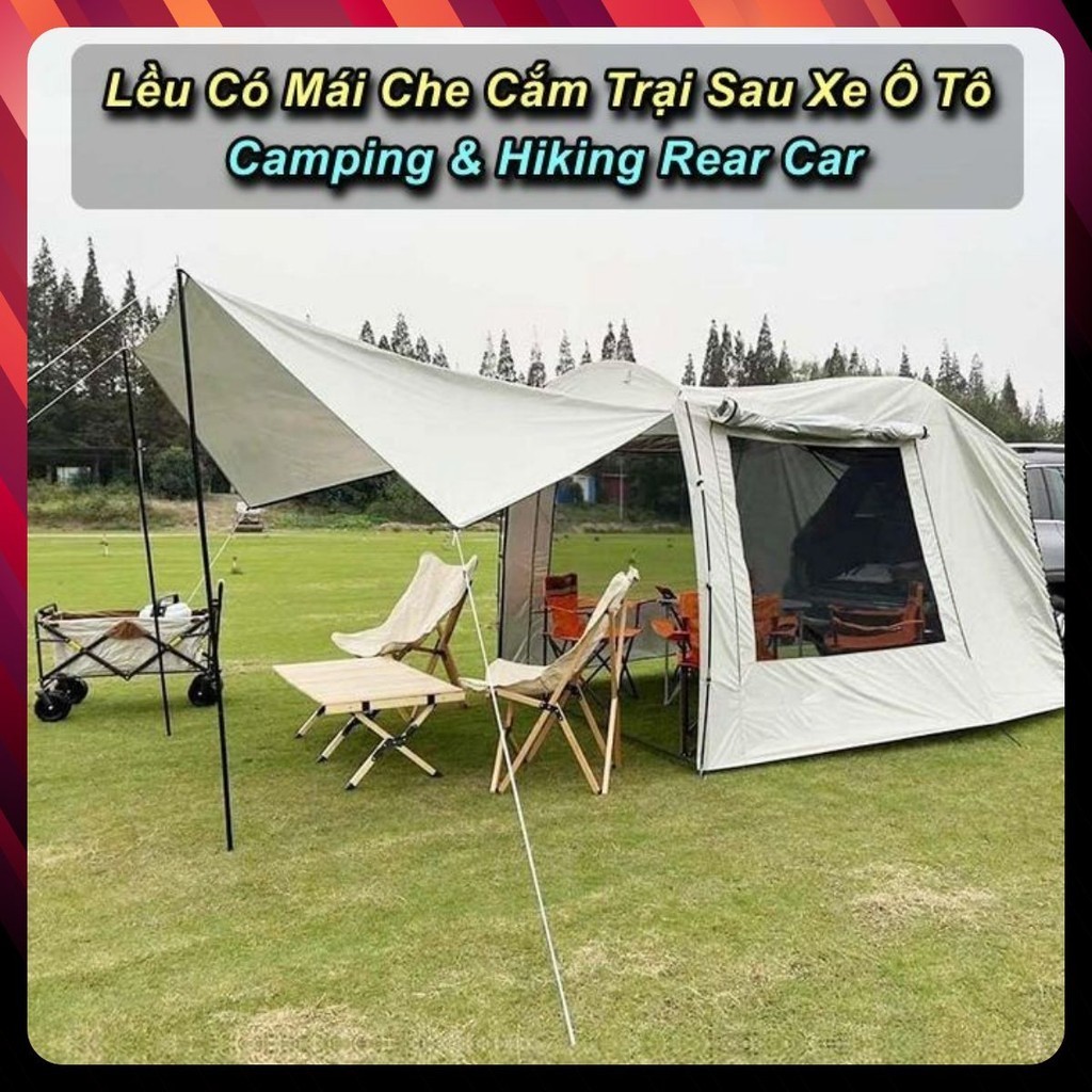 Lều Có Mái Che Cắm Trại Sau Xe Ô Tô Camping & Hiking Rear Car Cao Cấp