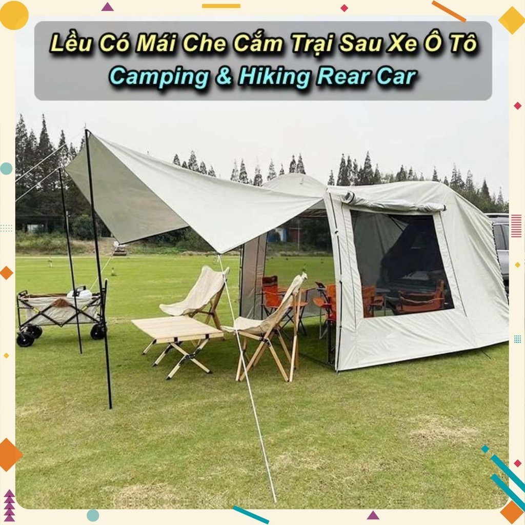 Lều Có Mái Che Cắm Trại Sau Xe Ô Tô Camping & Hiking Rear Car Cao Cấp