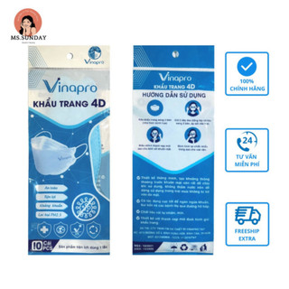 Khẩu trang kf94 vinapro 4d _kháng khuẩn cao cấp _