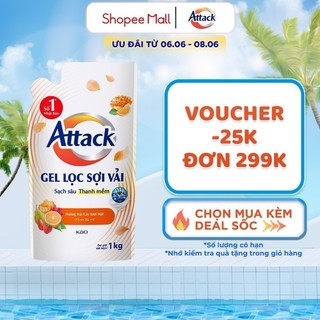 Gel Giặt Attack Hương Trái Cây Tươi Mát Túi 1Kg