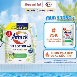 Gel Giặt Attack Hương Thiên Nhiên Trong Lành Túi 2.5Kg
