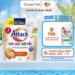 Gel Giặt Attack Hương Trái Cây Tươi Mát Túi 3.5Kg