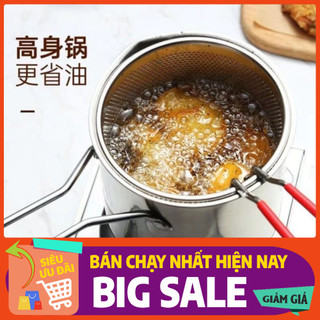 Nồi chiên ngập dầu kèm rổ chiên có quai cầm
