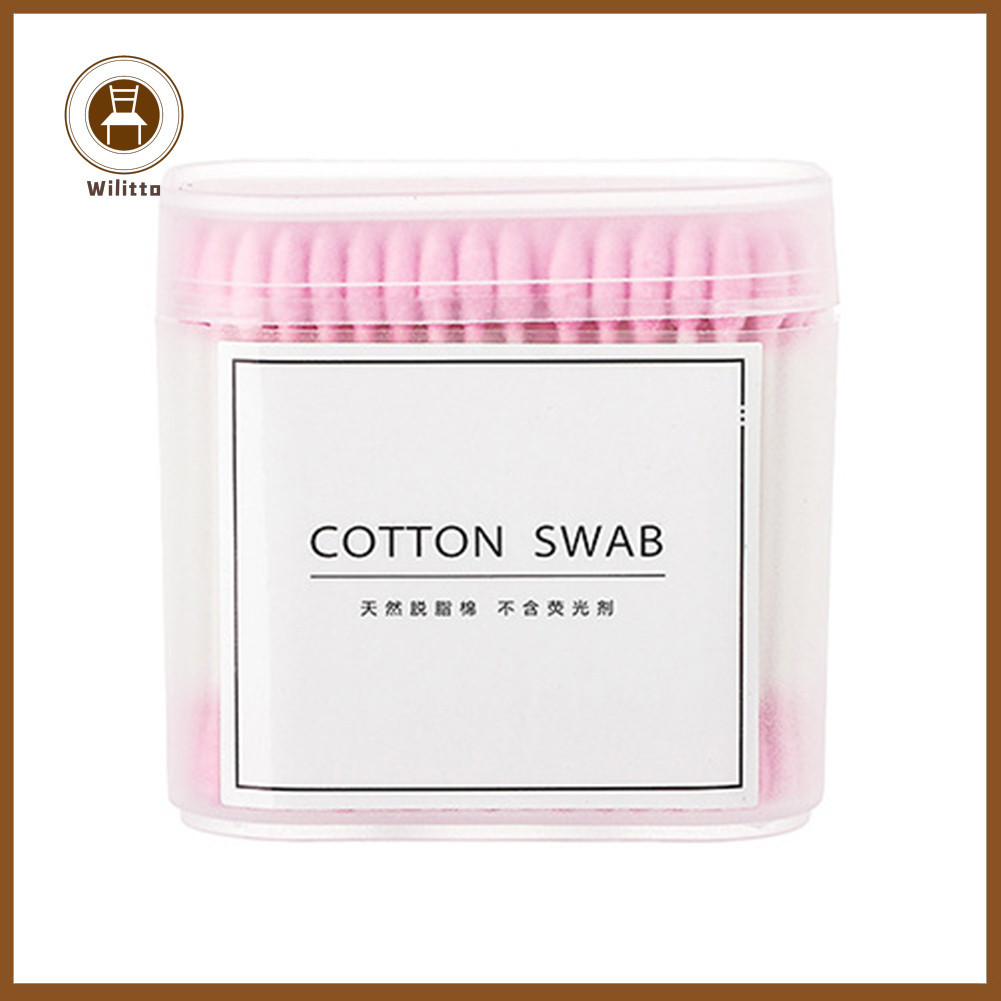 Set 100 / 200 / 300 tăm bông cotton hai đầu dùng một lần đa năng tiện dụng