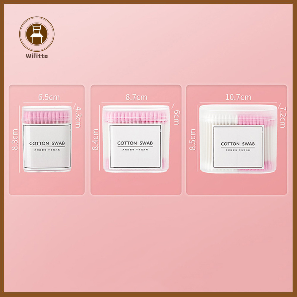 Set 100 / 200 / 300 tăm bông cotton hai đầu dùng một lần đa năng tiện dụng