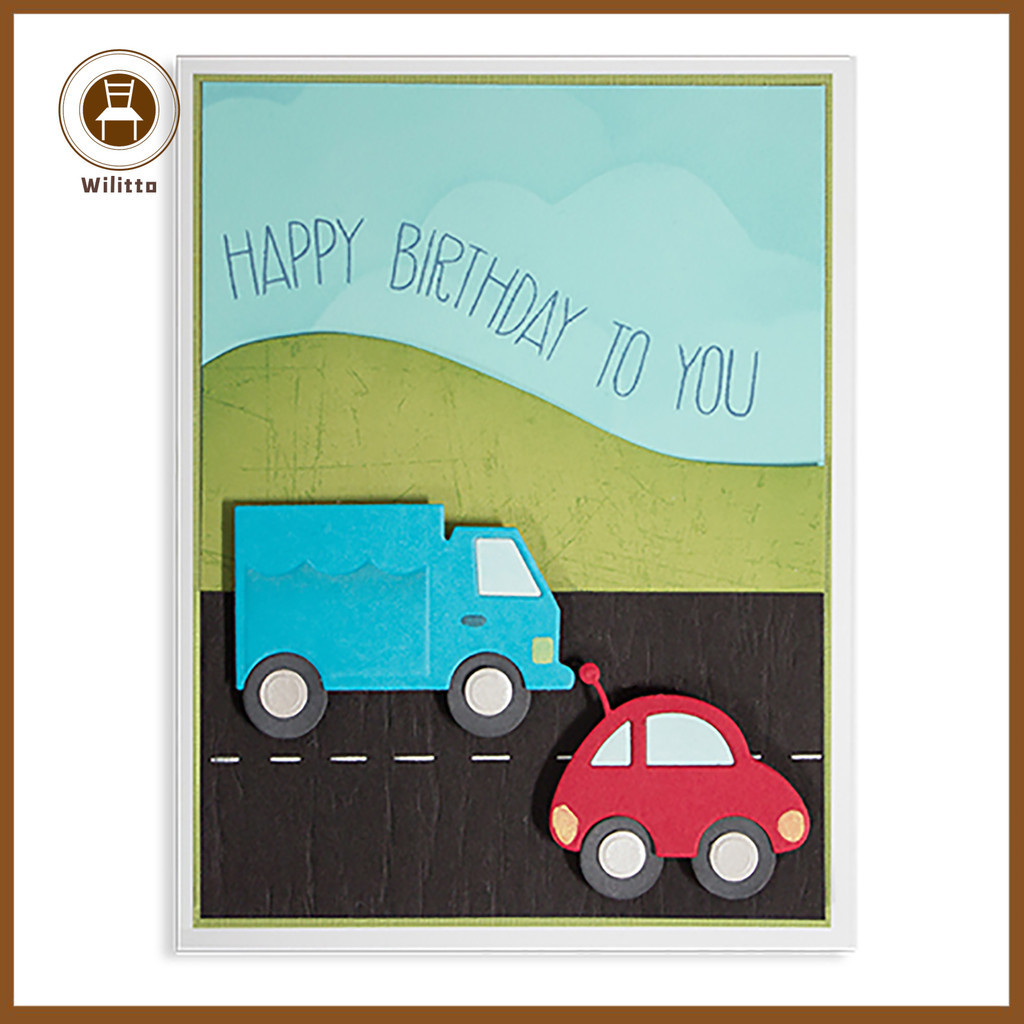 Khuôn cắt giấy thủ công bằng kim loại tạo hình xe hơi hoạt hình