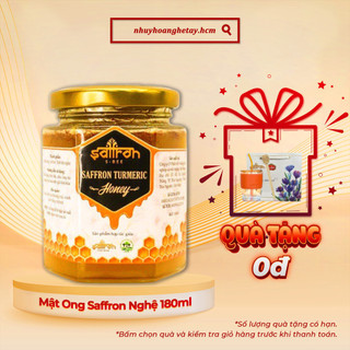 Saffron Turmeric Honey - Mật ong Saffron Tinh Bột Nghệ 180ml/hộp thương hiệu Saffron Việt Nam