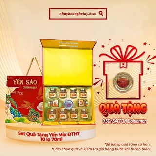 Set quà yến saffron vơi đông trùng hạ thảo tăng 0.5gr saffon bahraman
