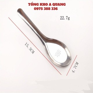 Thìa phở hoa sen inox không gỉ sáng bóng bền đẹp, Thìa ăn phở, muỗng ăn cơm, inox không gỉ ,cán dày sáng bóng, cầm chắc