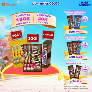 Combo Kẹo Sô Cô La Snickers, M&M's Sữa, M&M's Đậu Phộng