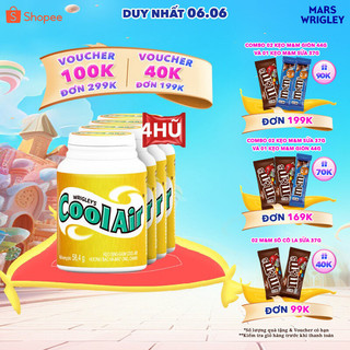 Combo 4 hũ kẹo Sing-gum Cool Air hương bạc hà - mật ong hũ 40 viên