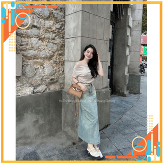 [H.Lana] CHÂN VÁY JEAN ĐÁ - DÁNG DÀI