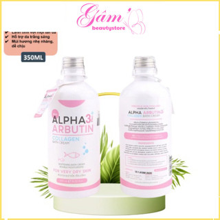 Sữa tắm trắng da, dưỡng ẩm alpha arbutin 3+ plus collagen bath cream 350ml, thái lan