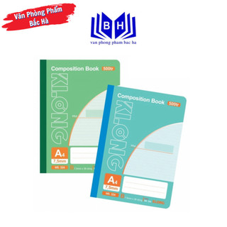 Sổ A4 kẻ ngang 500 trang Klong MS324, Sổ may dán gáy 500 trang A4 Klong MS324