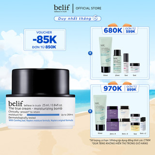 Kem cấp ẩm suốt 26 giờ Belif The True Cream Moisturizing Bomb - Phiên Bản Tiện Lợi 25ml