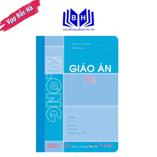 Sổ giáo án 200 trang a4 klong ms315, sổ giáo án kẻ ngang a4 200 trang klong ms315