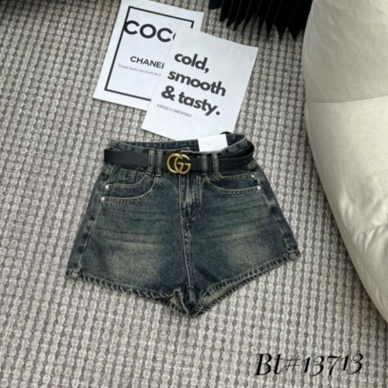 Quần sooc jean khóa túi sau kèm đai hàng QCL1, quần bò nữ dáng ngắn siêu tôn dáng siêu xinh N 72 | BigBuy360 - bigbuy360.vn
