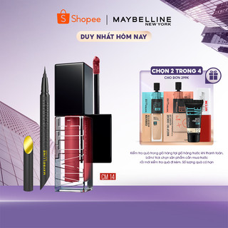  Bút Kẻ Mắt Nước Siêu Sắc Mảnh HyperSharp Liner + Son Kem Mịn Lì Cushion Mattes Maybelline New York
