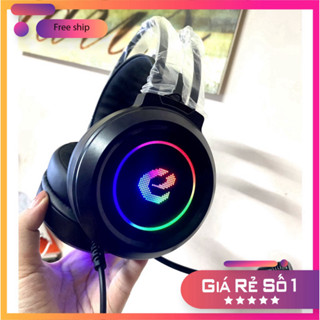 Tai nghe Gaming chữ E- M1 , tai nghe chụp tai có mic Jack Cắm USB âm thanh 7.1 - bass cực hay