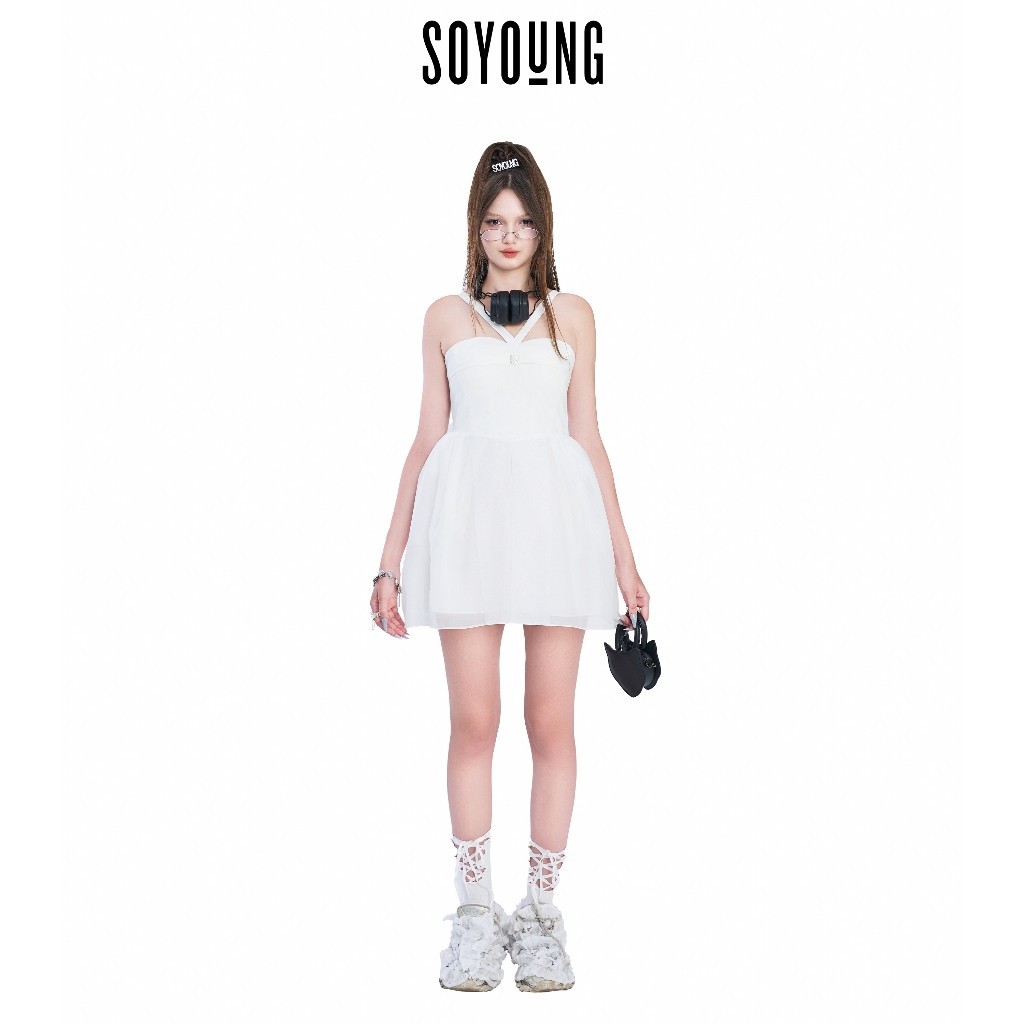 SOYOUNG - Váy nữ SNOW WHITE Dress thiết kế công sở sang trọng chất liệu organza - VSY210118TT