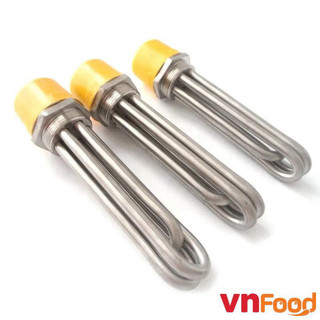  Củ Ren 3Kw, Thanh Nhiệt Phi 32 3Kw Inox 304 - Thanh Nhiệt Nồi Cháo