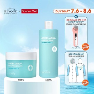 Combo Kem dưỡng ẩm Tinh Linh Angel Aqua Moisture Cream 150ml + Nước hoa hồng Angel Aqua Moisture Toner 500ml