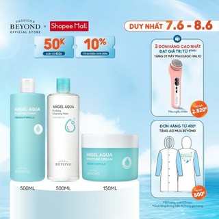 Combo Bộ 3 Kem Dưỡng Ẩm Tinh LInh 150ml + Nước Hoa Hồng 500ml + Nước Tẩy Trang 500ml Angel Aqua Moisture