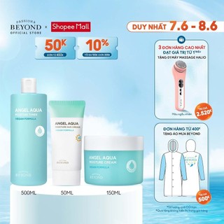 Combo bộ sản phẩm Angel Aqua Moisture Cream Kem Dưỡng Ẩm Tinh Linh 150ml + Nước hoa hồng 500ml + Kem chống nắng 50ml