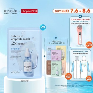 COMBO 10 Mặt nạ cấp ẩm Beyond Intensive Ampoule Mask 2X Hyaluronic Acid 25ml