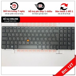 . bàn phím laptop hp elitebook 8560w 8570w loại zin có chuột và đèn led bàn phím -