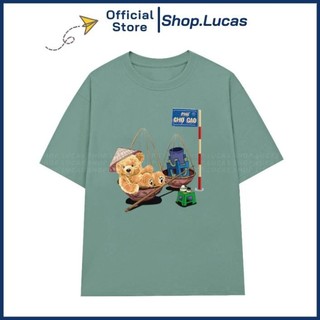 Áo Thun Gấu Teddy Nón Lá Phiên Bản Việt Nam Hà Nội Phố Chợ Gạo Unisex Nam Nữ UT