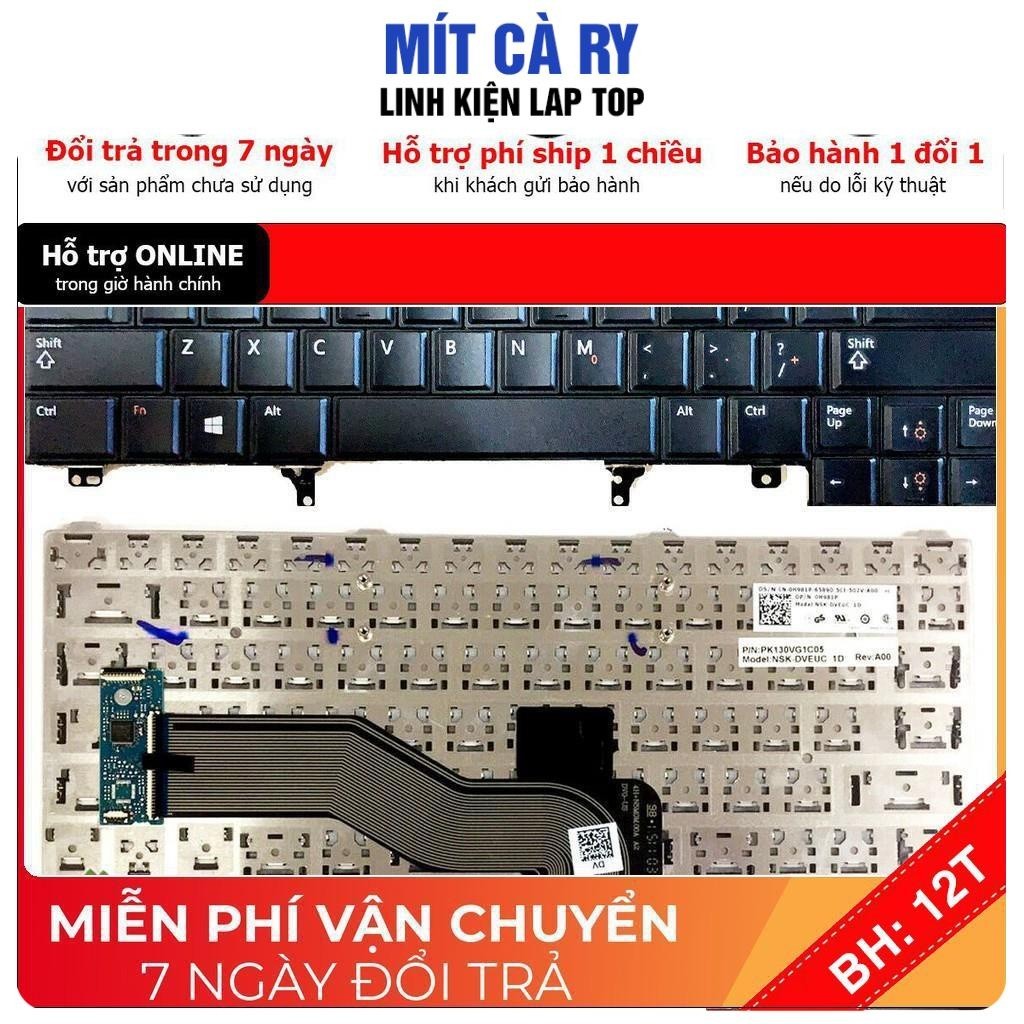[BH12TH] ⚡Bàn phím laptop Dell Latitude E5420 E5430