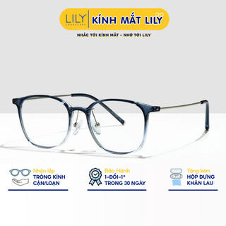 Gọng kính nhựa mắt tròn nam nữ LILYEYEWEAR cứng cáp thanh nhẹ kiểu dang thời trang dễ đeo nhiều màu sắc 2248