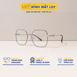 Kính kim loại mắt vuông nam nữ LILYEYEWEAR càng thanh mảnh nhẹ nhàng nhiều màu thời trang 5572